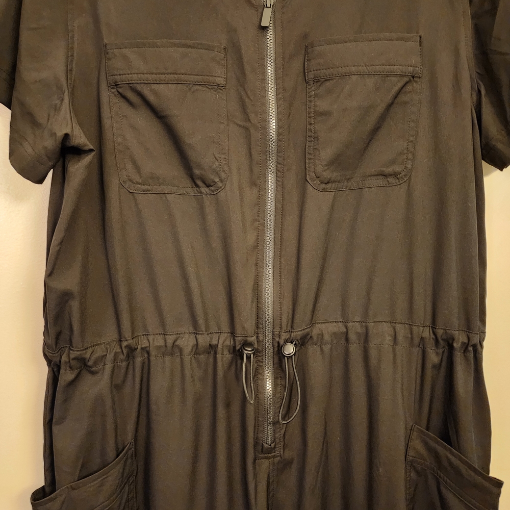 Old Navy Short-Sleeve StretchTech Collarless Jumpsuit L TALL